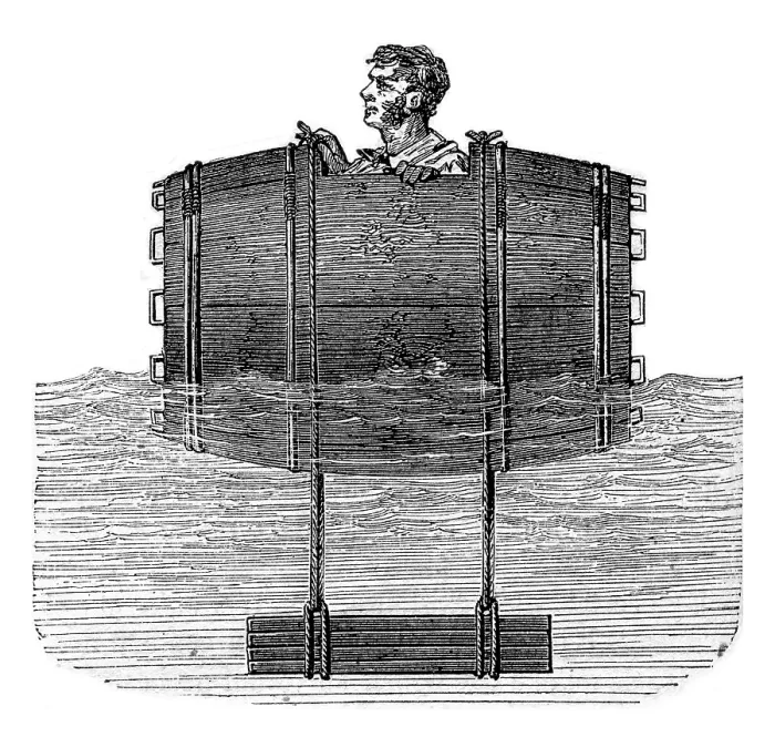 Framed Print : Vintage White Float Barrel Pinion Captain Print 1870 Framed Print : Vintage White Float Barrel Pinion Captain Print 1870
