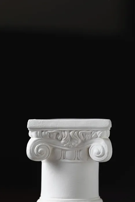 Framed Print : White Ionic Design Column on Dark Background Print Framed Print : White Ionic Design Column on Dark Background Print