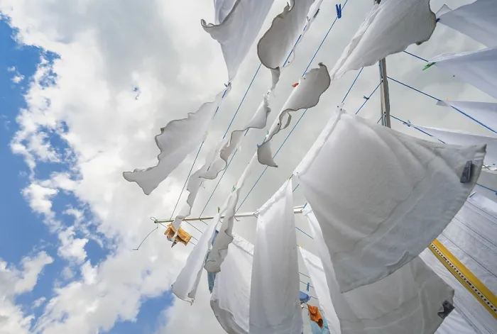 Framed Print : White Laundry on a Swiss Clothesline Print Framed Print : White Laundry on a Swiss Clothesline Print