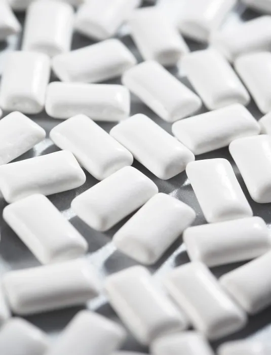 Framed Print : White Rectangular Chewing Gum on Grey Print Framed Print : White Rectangular Chewing Gum on Grey Print
