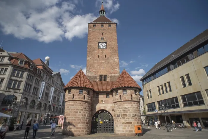 Framed Print : Print of Nuremberg's White Tower, circa 1250 Framed Print : Print of Nuremberg's White Tower, circa 1250