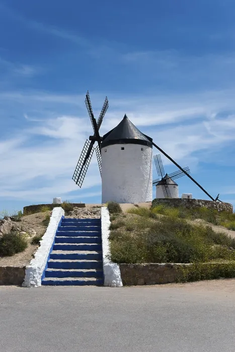 Framed Print : White Windmill Print, Consuegra, Spain Framed Print : White Windmill Print, Consuegra, Spain