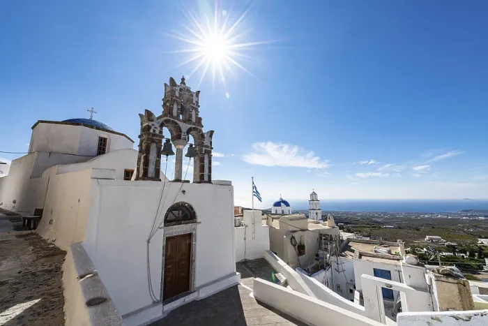 Framed Print : Pyrgos Whitewashed Architecture Print, Santorini, Greece Framed Print : Pyrgos Whitewashed Architecture Print, Santorini, Greece