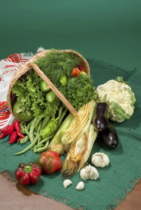 Framed Print : Wicker Basket and Vegetables Print Framed Print : Wicker Basket and Vegetables Print