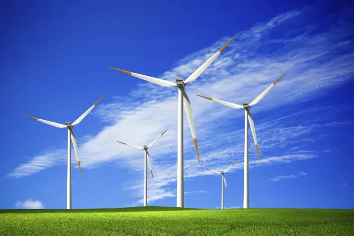 Framed Print : Wind Farm Print - Renewable Energy Installation