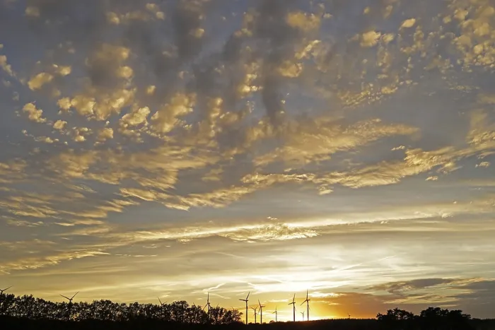Framed Print : Wind Power Plants at Sunset, Sudergellersen, Germany - Print Framed Print : Wind Power Plants at Sunset, Sudergellersen, Germany - Print