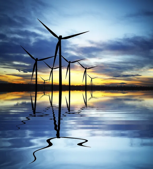 Framed Print : Wind Power at Sunset Print Framed Print : Wind Power at Sunset Print
