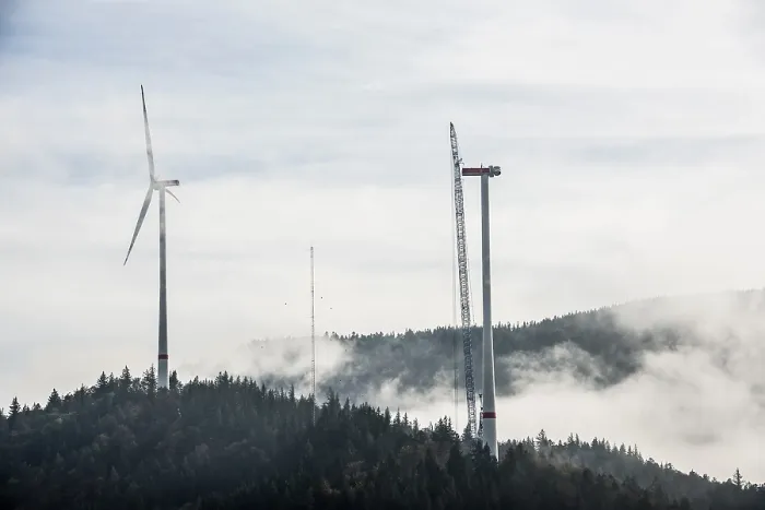 Framed Print : Wind Turbine Construction Print, Germany Framed Print : Wind Turbine Construction Print, Germany