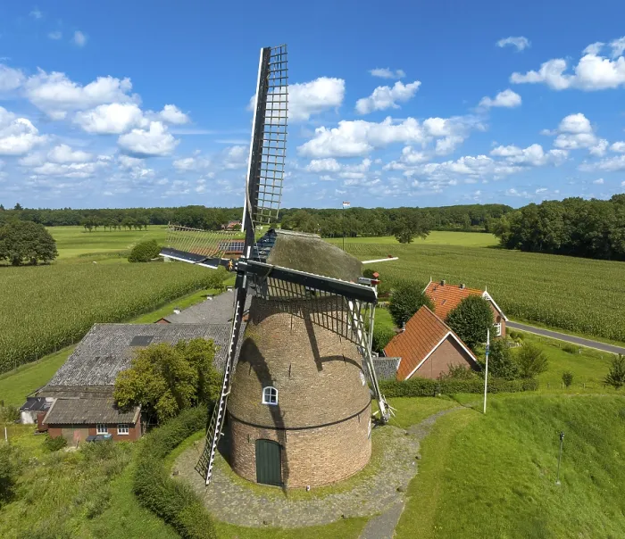 Framed Print : Windmill Print - The Grobbemill in Fleringen, Netherlands