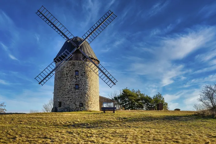 Framed Print : A Windmill in the Field Daytime Print Framed Print : A Windmill in the Field Daytime Print