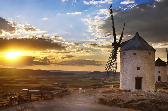 Framed Print : Windmill at Sunset Print, Consuegra Spain Framed Print : Windmill at Sunset Print, Consuegra Spain