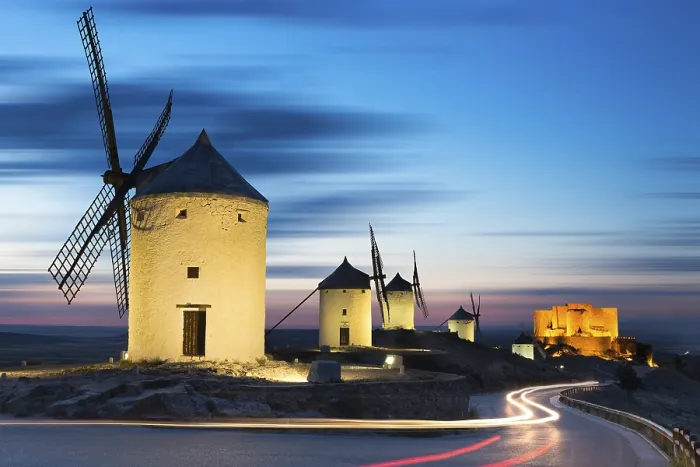 Framed Print : Consuegra Windmills Print at Sunset, Spain Framed Print : Consuegra Windmills Print at Sunset, Spain
