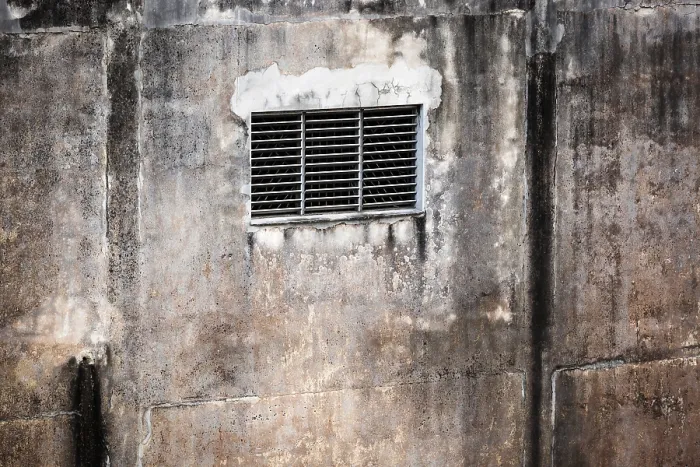 Framed Print : Window with shutters in the old wall Print