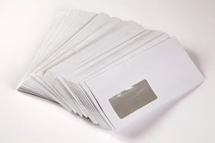 Framed Print : White Windowed Envelopes Print Framed Print : White Windowed Envelopes Print