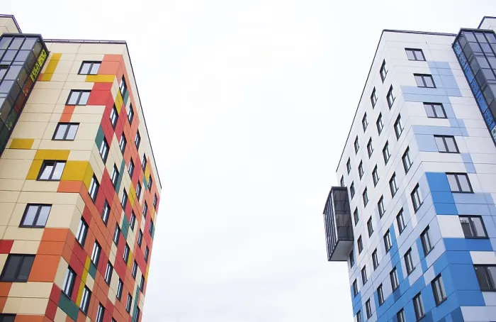 Framed Print : Windows of a High Multi-Storey Building Print
