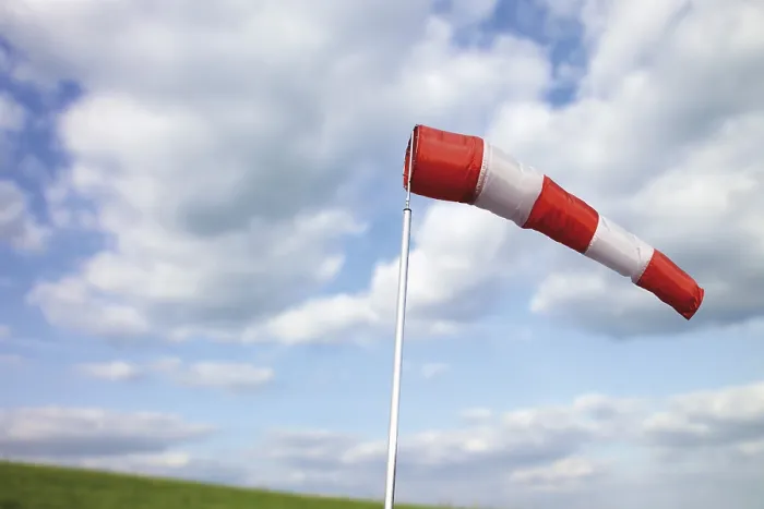 Framed Print : Windsock Print in Front of Clouds