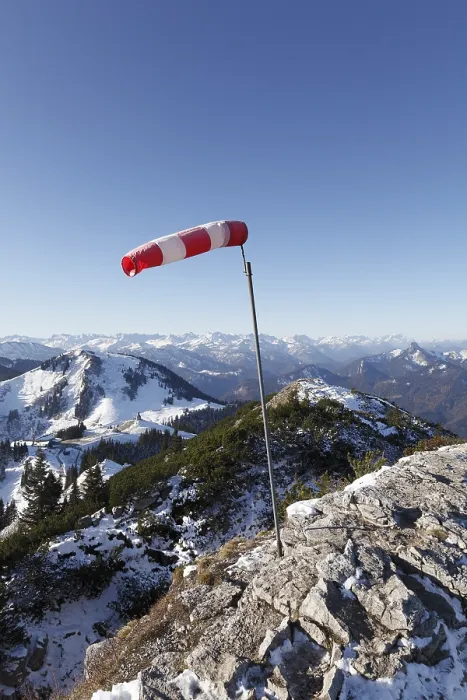 Framed Print : Windsock Print on Mt Wallberg Summit, Bavaria, Germany Framed Print : Windsock Print on Mt Wallberg Summit, Bavaria, Germany