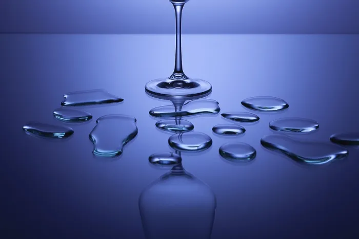 Framed Print : Empty Wine Glasses Print on Gradient Background Framed Print : Empty Wine Glasses Print on Gradient Background