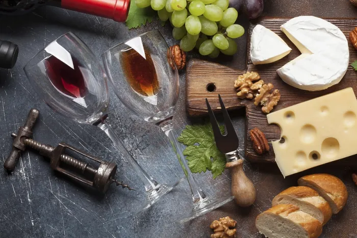 Framed Print : Wine, Grape, Bread and Cheese Print Framed Print : Wine, Grape, Bread and Cheese Print