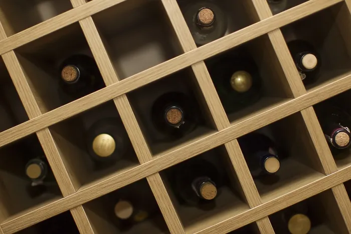 Framed Print : Wine Rack Print with Bottles Framed Print : Wine Rack Print with Bottles