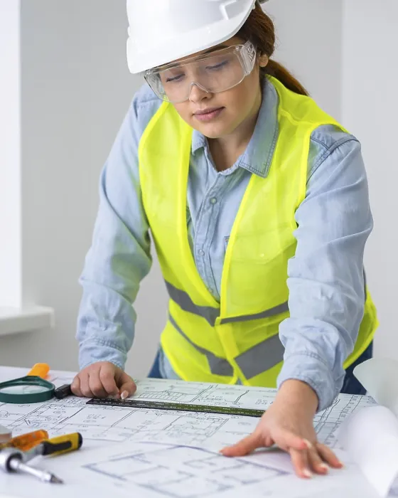 Framed Print : Woman Working as Engineer Print Framed Print : Woman Working as Engineer Print
