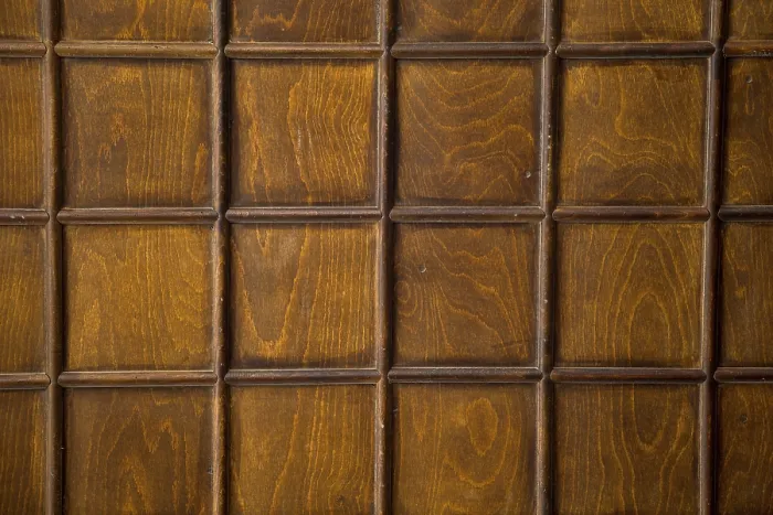 Framed Print : Wood Texture with Checked Patterns Print