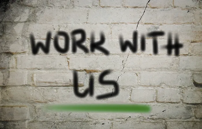 Framed Print : Work With Us Print Concept Framed Print : Work With Us Print Concept
