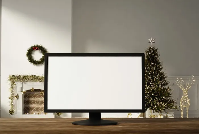 Framed Print : A Festive Christmas Workspace Print Framed Print : A Festive Christmas Workspace Print