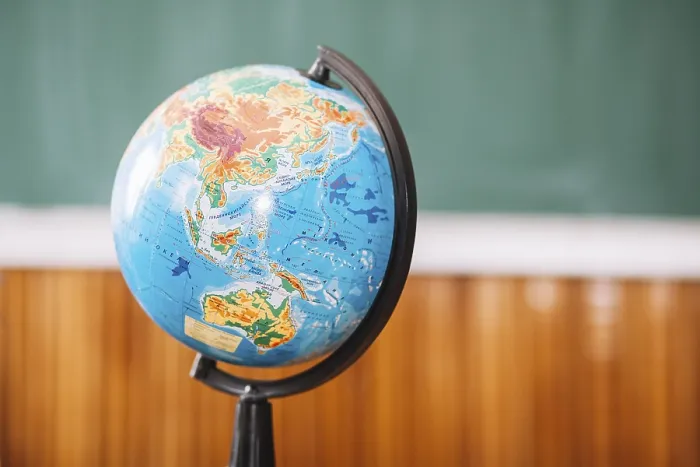 Framed Print : World Globe Classroom Print Framed Print : World Globe Classroom Print