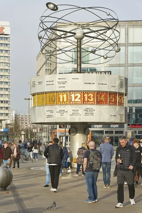 Framed Print : World Time Clock Print in Berlin-Mitte Framed Print : World Time Clock Print in Berlin-Mitte
