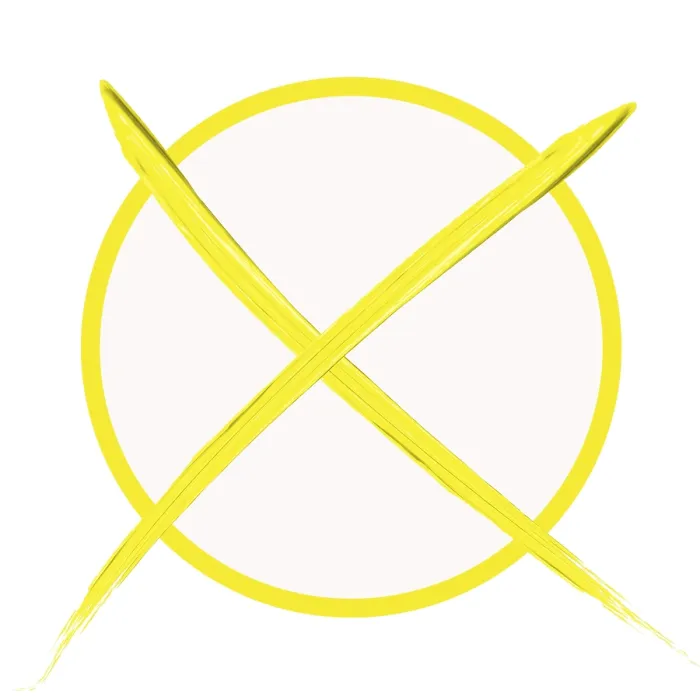 Framed Print : Yellow Voting Cross Print Framed Print : Yellow Voting Cross Print