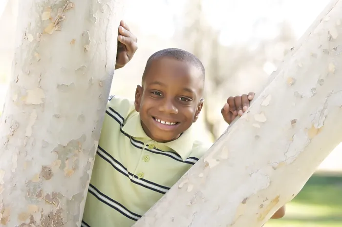 Framed Print : Young Boy Playing in the Park Print