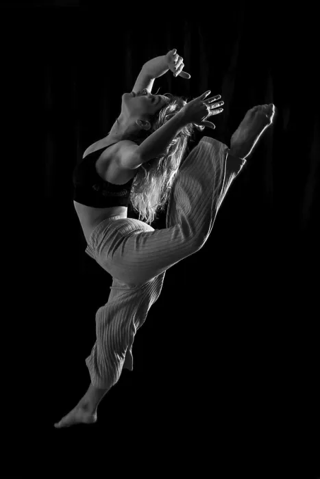 Framed Print : Black and White Ballet Print: Dancer in Jump Framed Print : Black and White Ballet Print: Dancer in Jump