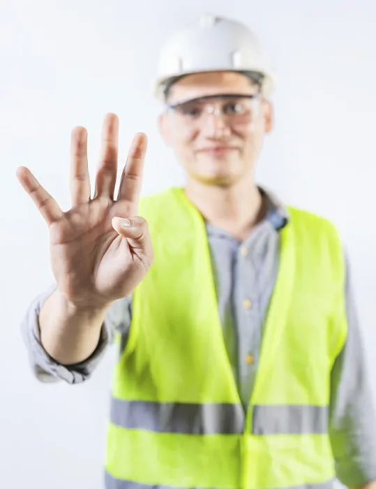 Framed Print : Young Engineer Counting Number Four Print Framed Print : Young Engineer Counting Number Four Print