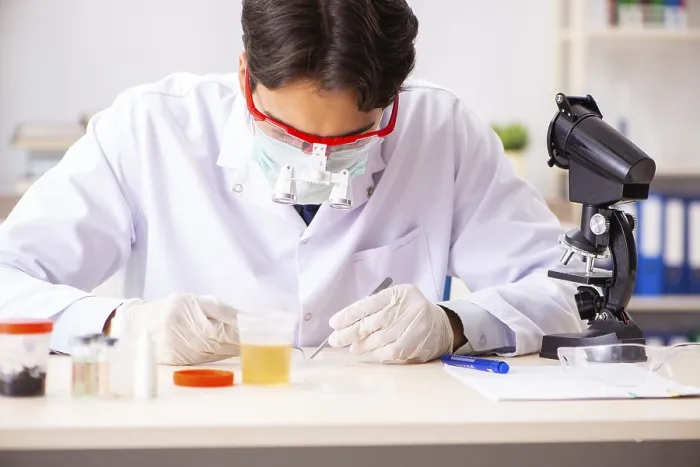 Framed Print : Chemist Working in the Lab Print Framed Print : Chemist Working in the Lab Print