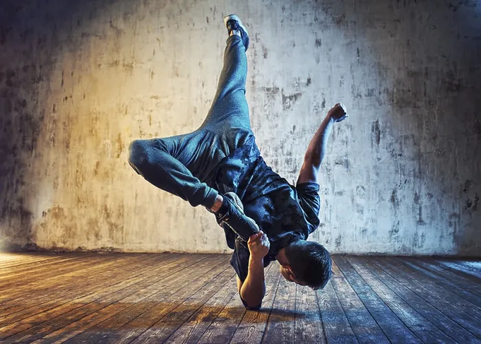 Framed Print : Breakdancer on Wall Print with Neon Lights Framed Print : Breakdancer on Wall Print with Neon Lights