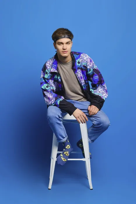 Framed Print : Young Man in Windbreaker Print Framed Print : Young Man in Windbreaker Print