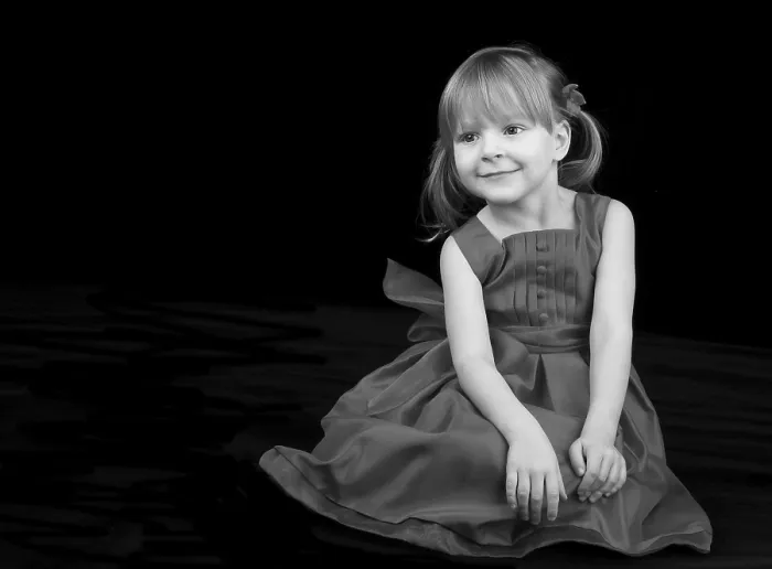 Framed Print : Young Model on Black Background Print Framed Print : Young Model on Black Background Print