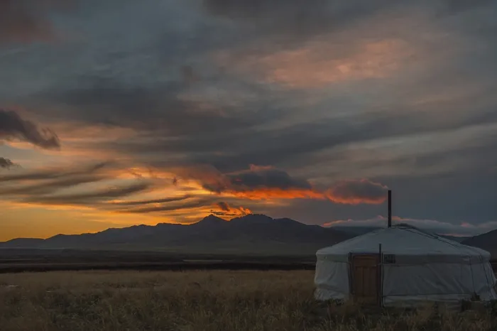 Framed Print : Mongolia Yurt under Dramatic Sunset Print Framed Print : Mongolia Yurt under Dramatic Sunset Print