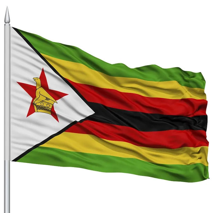 Framed Print : Zimbabwe Flag Print on White Background Framed Print : Zimbabwe Flag Print on White Background