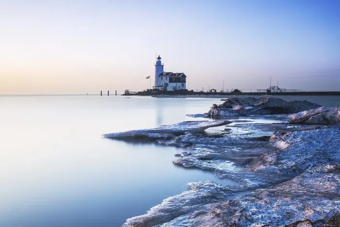 Framed Print : Lighthouse Marken Print