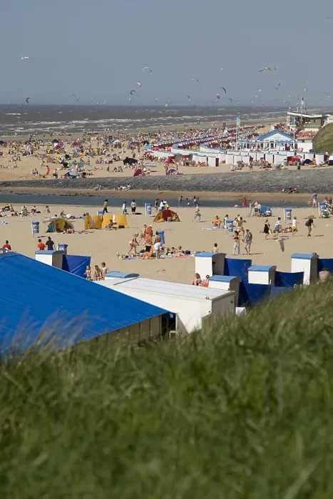 Framed Print : Print of Strand, Beach at Katwijk Netherlands Framed Print : Print of Strand, Beach at Katwijk Netherlands