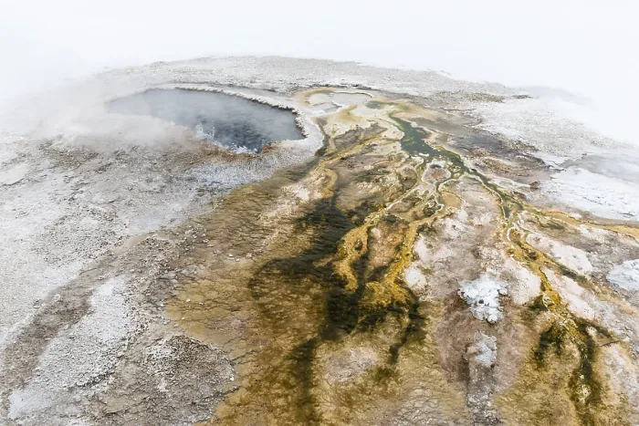 Framed Print : Yellowstone Hot Spring Print