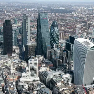 Print of the City of London skyline featuring the Walkie-Talkie building Print of the City of London skyline featuring the Walkie-Talkie building