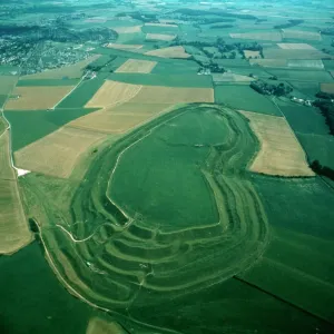 Maiden Castle Aerial View Print