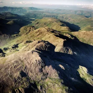 Scafell Pikes Print, Aerial View of the Lake District Landscape Scafell Pikes Print, Aerial View of the Lake District Landscape