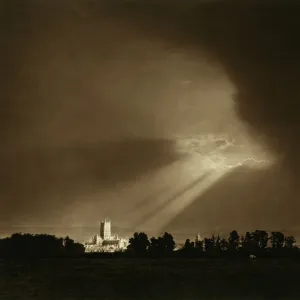 Print of Gloucester Cathedral in sunlight