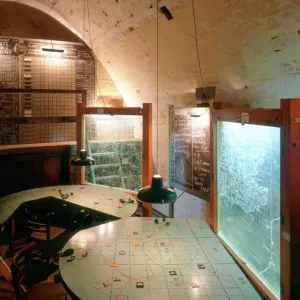 Dover Castle Wartime Tunnels Print: View of Anti-Aircraft Operations Room Dover Castle Wartime Tunnels Print: View of Anti-Aircraft Operations Room