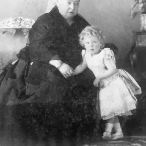 Print of Queen Victoria and Prince Edward
