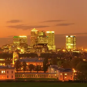 Print of The Old Royal Naval College at Sunset